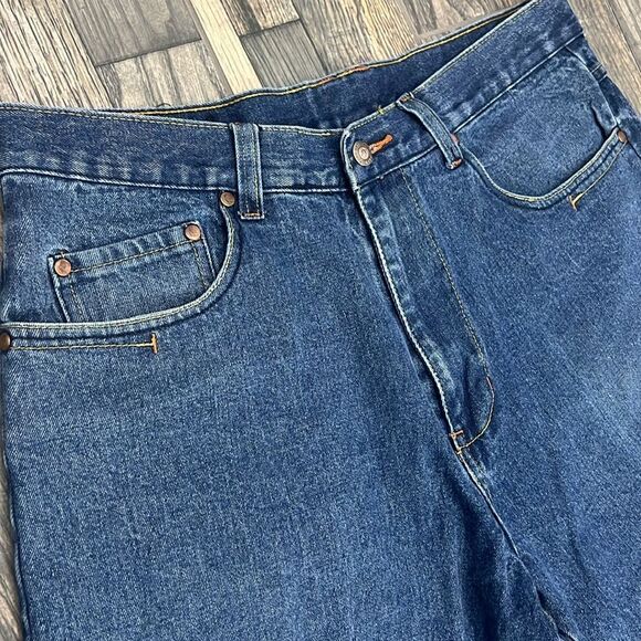 🔥🔥Vintage Karl Kani Baggy Fit Raw Denim Embroidered Jeans Shorts Jorts Men Sz - Picture 7 of 13